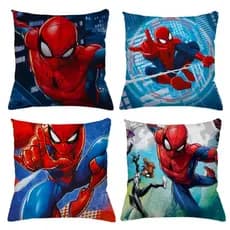 Kit 4 capas de almofadas homem aranha Marvel vingadores  - Tamanho 45x45