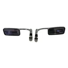 Espelho Retrovisor Moto Custom  Cromado Mini Retangular