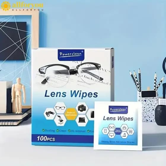 Caixa Óculos Anti Fog Wipe , Limpeza Descartável Limpador Molhado.