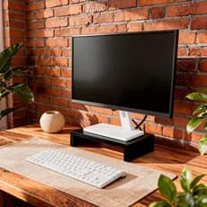 Suporte para Monitor MDF Elevador Notebook Organizador Mesa Gamer Escritório Ergonômico