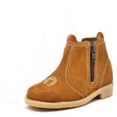 Bota Botina Botinha Infantil Menino Menina Masculina Feminina Country Texana Couro Legitimo Original Ziper Lateral