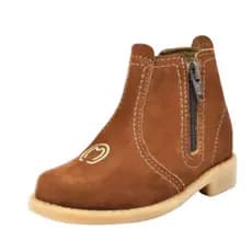 Bota Botina Botinha Infantil Menino Menina Masculina Feminina Country Texana Couro Legitimo Ziper Lateral Passeio