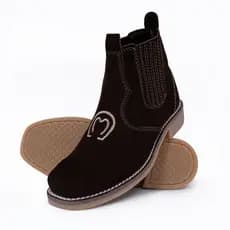Bota Botina Sapato Couro Legitimo Masculina Feminina Country Costurada Trabalho Passeio Promocao