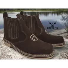 Bota Botina Butina Sapato Coturno Country Texana Original Couro Legitimo Fazenda Passeio Sitio Vaquejada Trabalho Rodeio
