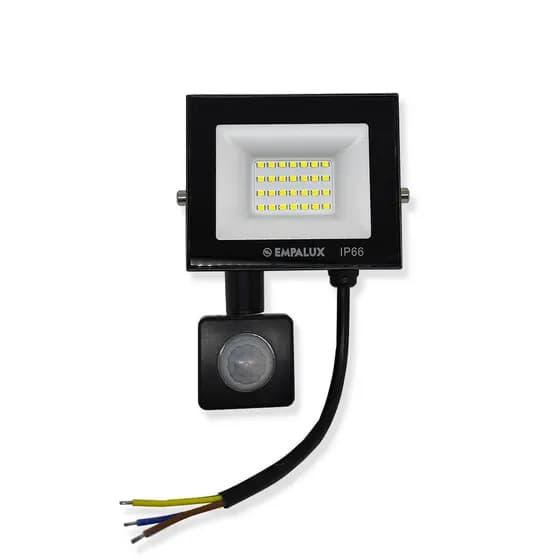 Empalux Refletor LED Slim com Sensor de Movimento Bivolt Luz Branca Fria Segurança Externa