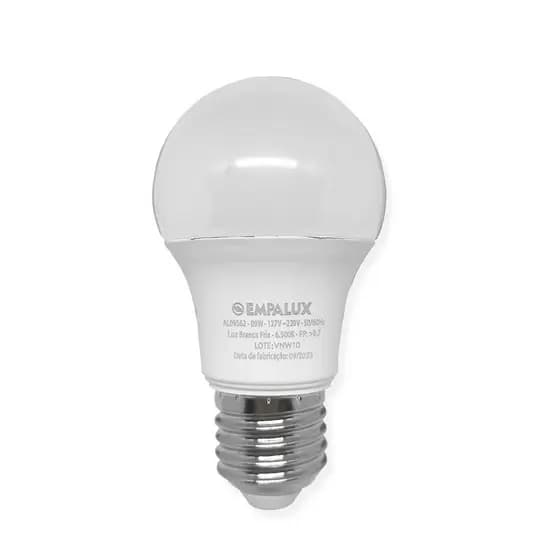 Empalux Kit 10 Lâmpadas LED 9W E27 Bivolt 6500K Luz Branca Econômica Alto Rendimento