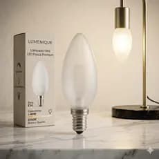 Empalux Kit 10 Lâmpadas Vela 40W E14 220V Luz Quente Alto Brilho Clássica Para Lustres