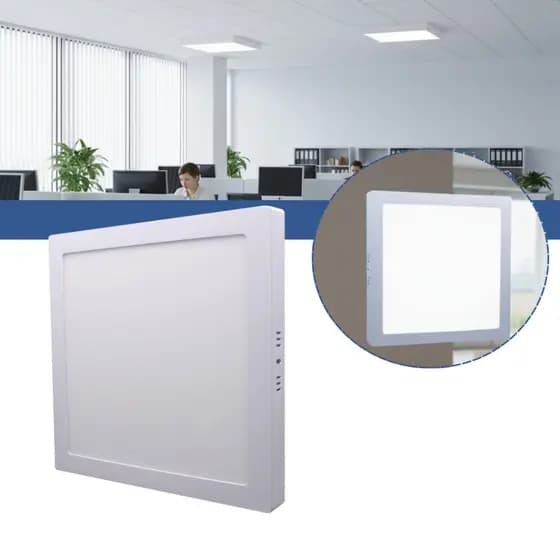 Empalux Plafon LED Sobrepor 18W Bivolt 6000K Branco Frio Slim Econômico