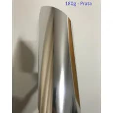 Papel Laminado Lamicote Prata A4  **180g** - 1 Face - 10 folhas