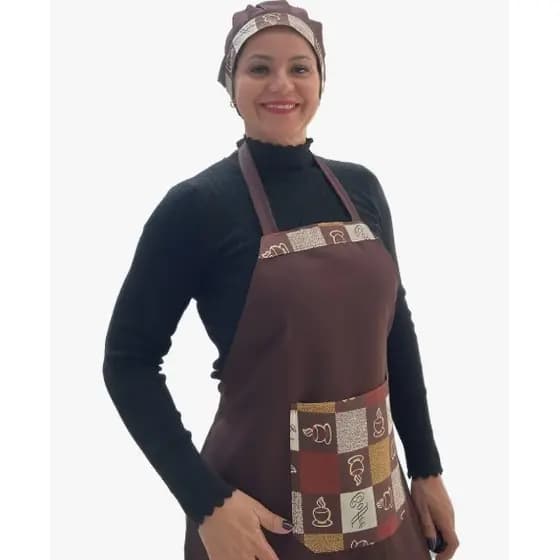 Avental E Touca Cozinha Cafeteria Lanchonete Restaurante uniforme personalizado