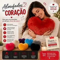 Almofadas Decorativas De Pelúcia Pelo Curto Luxo Coração Para Sofá