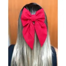 Laço de Cabelo Grande em Linho Premium para Meninas Infantil e Adulto Tendência Inverno Looks