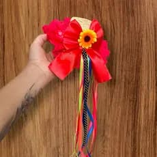 Acessórios Festa Junina Feminino Laço ou Chapéu Infantil São João Arraiá Fantasia