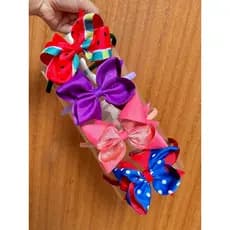 Kit com 6 tiaras Infantil Laços sortidos