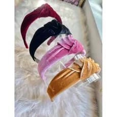 Tiara Turbante de Nó tecido de Veludo