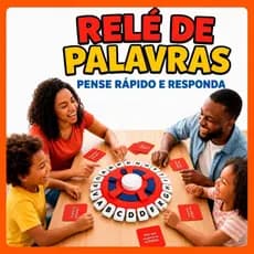 Jogo Relé de Palavras Stop Trava letra com Temporizador 10 Segundos Pense Rápido e Responda Educativo e Interativo