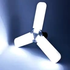 Lâmpada LED Pétala 45W Dobrável Alta Potência iluminação Forte Econômica Bivolt Casa Garagem Oficina Salões de beleza