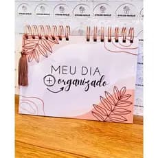Planner Diário "Meu Dia + Organizado"  | Capa Dura com Tassel | Check List + Horários + Prioridades