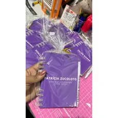 Mini caderno A6 personalizado + caneta - lembrancinhas - MIMO - Personalize a capa como quiser