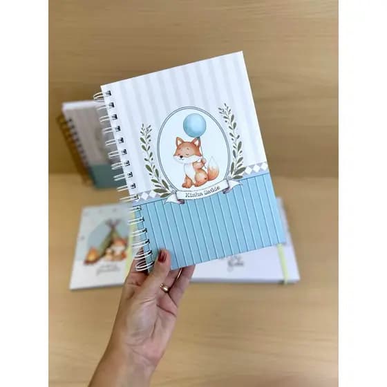 Caderneta de Saúde Bebê Infantil Raposinha | Nome Personalizado| Presente Chá de Bebê Criativo I Menino  Menina