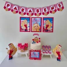ENVIO RÁPIDO | Kit Festa BARBIE Personalizado – Só Um Bolinho | Mesversário | Aniversário | Lembrancinhas