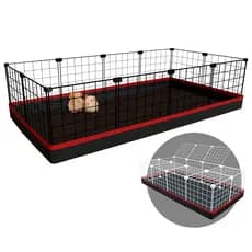 Porquinho da Índia Cercado Pet com Bandeja Higiênica Impermeável 60x120cm