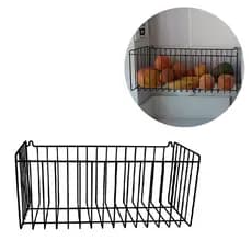 Cesto Multiuso Organizador 40cm Aramado Fruteira de Parede Modelo N05
