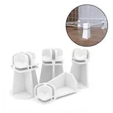 Conectivo Pé Conector tipo Pezinho de Plástico para Estante e Cercado Pet Aramado Balcão de Vidro 4mm