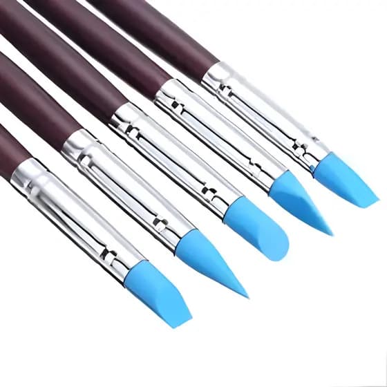Pincéis BRW INVENTE Modeladores de Silicone 5 unidades - PC2200