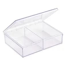 Caixa Organizadora Maxcril TRANSPARENTE 2 Divisórias - 10330074