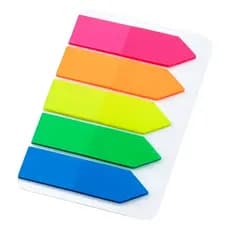 Marcador de Página Seta BRW 12x44mm 5 Cores NEON - FL0001