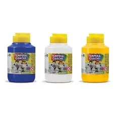 Kit 3 TEMPERA GUACHE Acrilex - 250ml - AZUL BRANCO AMARELO - 02025559 / 02025519 / 02025505