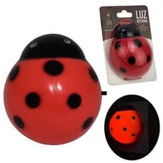Abajur De Tomada Joaninha Led Luz Noturna Para Quarto Infantil Bebê Decoração Escada Luminária