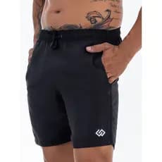 Short Bermuda Praia Masculino Preta Tactel c/ Elastano Premium Short Piscina Casual Original Premium