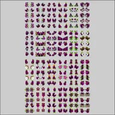 240 Adesivos de Unhas Decoradas no Cartelão Artesanal 3D C ESCOLHA Pré Prontos Películas Exclusivas