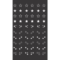 60 adesivos de unha 3D Estrela branca PRÉ PRONTO - 595-2