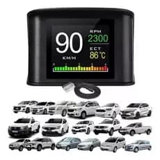 Marcador de Temperatura Chevrolet Onix Prisma GM com alerta de temperatura rpm voltagem leitor OBD2