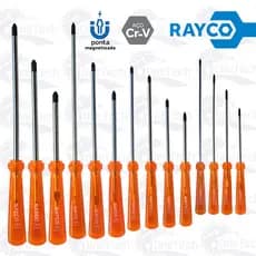 Chave Phillips Cromo Vanádio Com Imã Profissional Rayco