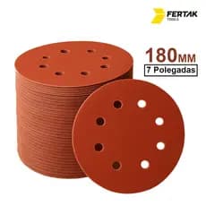 Disco Lixa Aderente 10 Peças 7" (180mm) - Grão 40 ao 400
