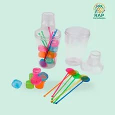 Coqueteleira Bebidas e Drinks 500ml 4 Mexedores E 8 Cubos De Gelo - Casita