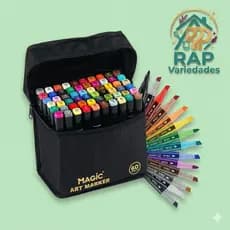 Kit 60 cores Caneta Marcadora Com Ponta Dupla/Pintura De Arte/Aquarela/ Material Escritório