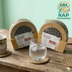 Descanso Para Copos Casita Redondos Em Mdf E Pvc com 6unidades + 1 suporte