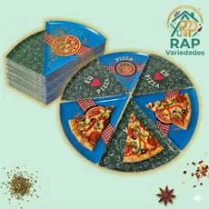 Conjunto Para Pizza 6 Peças De Plástico De Plástico 6 Pratos