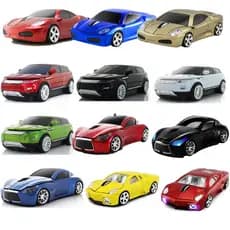 Bonito Ergonômico Sem Fio Mouse Carro 3D 1600DPI Mini Gamer Ratos USB Óptico Computador Jogos Mause Para Portátil Crianç