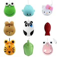 Rato Óptico Com Fio Pequeno De Desenho Animado Em Formato De Animal Fofo Mouse Universal USB 3 Botões 1600DPI Sapo Moran