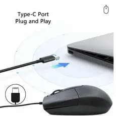 Mouse Com Fio Tipo-C Plug Play PC Acessórios Para Laptop Computador Escritório 1000DPI Baixa Latência USB Ratos Compatív