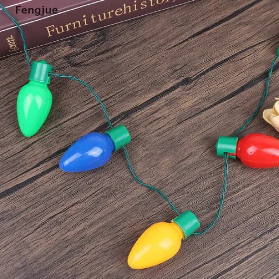 Fengjue Natal Novidade Luzes LED Brilhantes Colar De Lâmpadas De BR