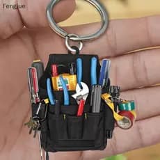 Fengjue 1Pc Acrílico Chaveiro Único Eletricista Ferramenta Saco Pingente Decoração Acessórios Presente BR