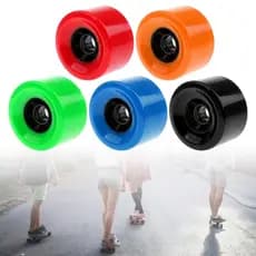 Rua Para Skates PU Skate Cruiser Substituição Longboards Rolamentos Macio Whe