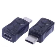 XI Mini USB Para C Conversor Adaptador Fêmea Macho Suporte 5V 2A Dados De Carga